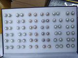 ELEISPL Wholesale 100 Pairs Mixed Style Real Pearls Studs Earrings