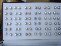 ELEISPL Wholesale 100 Pairs Mixed Style Real Pearls Studs Earrings