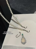 2025 NEW Elegant 5-6mm white freshwater pearl gourd pendant necklace