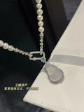 2025 NEW Elegant 5-6mm white freshwater pearl gourd pendant necklace