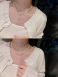 2025 NEW Elegant 5-6mm white freshwater pearl gourd pendant necklace