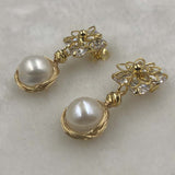 ELEISPL JEWELRY For 5 Pairs 10mm Handcraft FW Pearls Dangle Earrings #498-8