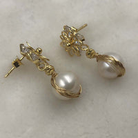 ELEISPL JEWELRY For 5 Pairs 10mm Handcraft FW Pearls Dangle Earrings #498-8