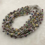 ELEISPL Wholesale 18 Sets 3lines Multicolours Pearls Sets Necklace & Bracelets #498-12