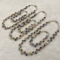 ELEISPL Wholesale 18 Sets 3lines Multicolours Pearls Sets Necklace & Bracelets #498-12