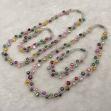 ELEISPL Wholesale 6 Sets 3lines Bright Mixed FW Pearls Necklace & Bracelets Sets #498-15