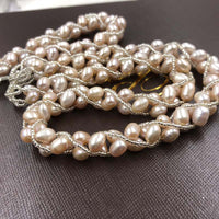 ELEISPL Handcraft Jewelry White Or Purple Freshwater Pearls Necklace  or Braceelts sets #508-3