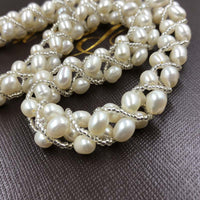 ELEISPL Handcraft Jewelry White Or Purple Freshwater Pearls Necklace  or Braceelts sets #508-3