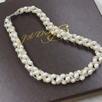 ELEISPL Handcraft Jewelry White Or Purple Freshwater Pearls Necklace  or Braceelts sets #508-3