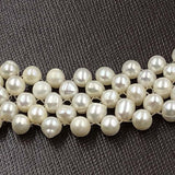 ELEISPL Handcraft Jewelry  6mm White Freshwater Pearls Choker Necklace #508-4-2