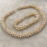 ELEISPL JEWELRY Handcraft Pearls 1 Set Necklace and Bracelet Without Clasp  #508-5