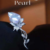 NELEISPL JEWELRY Brooch 10 PCS Different Shape Baroque Pearls