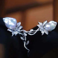 NELEISPL JEWELRY Brooch 10 PCS Different Shape Baroque Pearls