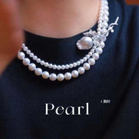 NELEISPL JEWELRY Brooch 10 PCS Different Shape Baroque Pearls