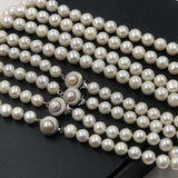 ELEISPL JEWELRY 7.5－8.5mm White Pearls Necklace Or Sets