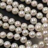 ELEISPL JEWELRY 7.5－8.5mm White Pearls Necklace Or Sets