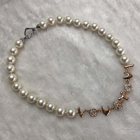 {ELEISPL] Love Style Pendant AAA Wholesale 2 Strands 12mm white Sea Shell Pearls Necklace #23502-3