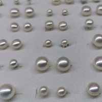 ELEISPL wholesale 100 PAIRS 3-8mm Freshwater Pearl Studs Earrings White all Or Mixed-colours