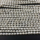 ELEISPL Newly Lots 20 Strands 4-5mm Rice White Freshwater Pearls Strings Free Shipping