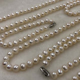 ELEISPL JEWELRY Wholesale 7-8MM White Pearls Necklace Bracelet Sets