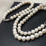 ELEISPL JEWELRY Wholesale 7-8MM White Pearls Necklace Bracelet Sets