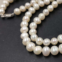 ELEISPL JEWELRY Wholesale 7-8MM White Pearls Necklace Bracelet Sets