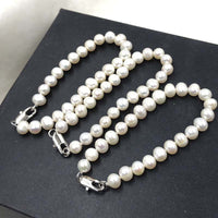 ELEISPL JEWELRY Wholesale 7-8MM White Pearls Necklace Bracelet Sets