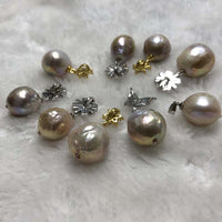 ELEISPL JEWELRY 9 Qty 12-15mm Mixed Furrow Kasumi Pearl Pendants #23500-1