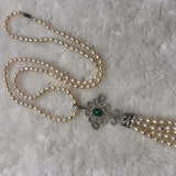 ELEISPL JEWELRY Sweater Long Necklace 65cm +11cm Pendant 4mm Rice Freshwater Pearls  #23500-2