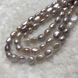 ELEISPL JEWELRY 48CM 2Rows Baroque Purple Freshwater Pearl Necklace #23500-3-2