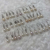 ELEISPL JEWELRY 17 Pairs 10-11*11-12mm Drop FW Pearls Dangle Earrings #23500-3-3