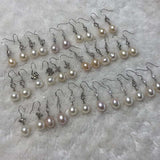 ELEISPL JEWELRY 17 Pairs 10-11*11-12mm Drop FW Pearls Dangle Earrings #23500-3-3