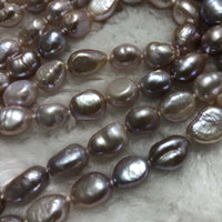 [ELEISPL] 50CM 2Rows 9*10-12mm Baroque FW Pearls Necklace #23500-3-4