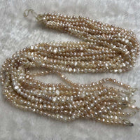 [ELEISPL]  13 Strands Small Beads 4-5*6-8mm Baroque Nugget FW Pearls mixed 45cm/string #23500-3