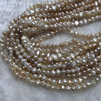 [ELEISPL]  13 Strands Small Beads 4-5*6-8mm Baroque Nugget FW Pearls mixed 45cm/string #23500-3