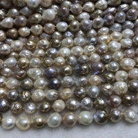 ELEISPL Wholesale 6 Strands 11-15mm Natural Thick Freshwater Nucleated Pearls Loose Strings #23500-5