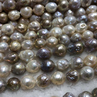 ELEISPL Wholesale 6 Strands 11-15mm Natural Thick Freshwater Nucleated Pearls Loose Strings #23500-5