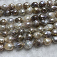 ELEISPL Wholesale 6 Strands 11-15mm Natural Thick Freshwater Nucleated Pearls Loose Strings #23500-5