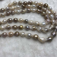 ELEISPL Wholesale 6 Strands 11-15mm Natural Thick Freshwater Nucleated Pearls Loose Strings #23500-5