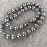 ELEISPL 45cm 9-10mm gray cultured freshwater pearl necklace #23500-7-2