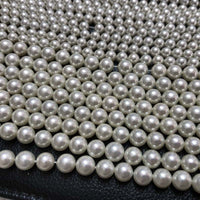 ELEISPL Wholesale 12 Strands 6mm 8mm Perfect Round White Sea Shell Pearl Loose Beads Strings Fulll Hole  #23501-4