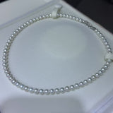 2025 Struning 5-6mm round natural white freshwater cultured pearl necklace sterling silver clasp