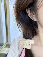 20 pairs Flashing studs earring crystal white pearl 925 silver needle