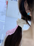20 pairs Flashing studs earring crystal white pearl 925 silver needle