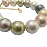 AAA perfect round high luster multicolours sea shell beads necklace & bracelet set 10mm or 12mm
