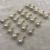 ELEISPL Wholesale 32 PCS 11mm Drop Natural Pearls Pendants #498-35-1