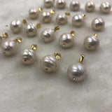 ELEISPL Wholesale 32 PCS 11mm Drop Natural Pearls Pendants #498-35-1