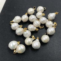 ELEISPL Wholesale 32 PCS 11mm Drop Natural Pearls Pendants #498-35-1