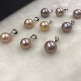 ELEISPL Wholesale 5 PCS 9-10mm Round Kasumi Pearls Pendants #498-35-6