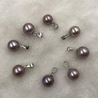 ELEISPL Wholesale 5 PCS 9-10mm Round Kasumi Pearls Pendants #498-35-6